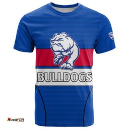 afl bulldogs football t shirt simple style 2023