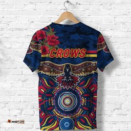 adelaide crows anzac t shirt indigenous vibes navy blue