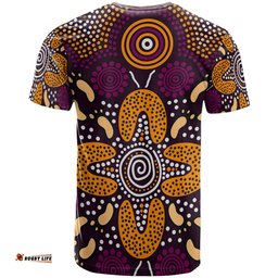 aboriginal t shirt flowers dot panting art
