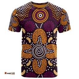 aboriginal t shirt flowers dot panting art