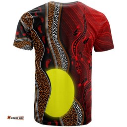 aboriginal t shirt aboriginal flag lizard dot painting style