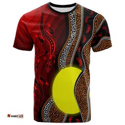 aboriginal t shirt aboriginal flag lizard dot painting style