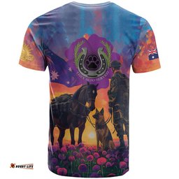 australia animals anzac t shirt dog and horse heroes also served