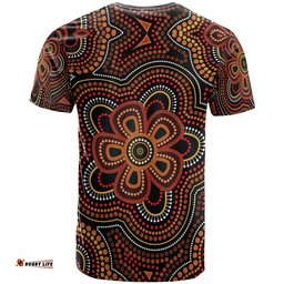 aboriginal t shirt aboriginal dot painting flowers style ver02