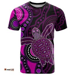 aboriginal turtle t shirt pink style