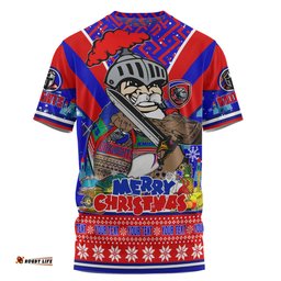 Amazing Aussie Newcastle Knights Christmas Custom T-shirt - Newcastle Knights Santa Aussie Big Things T-shirt