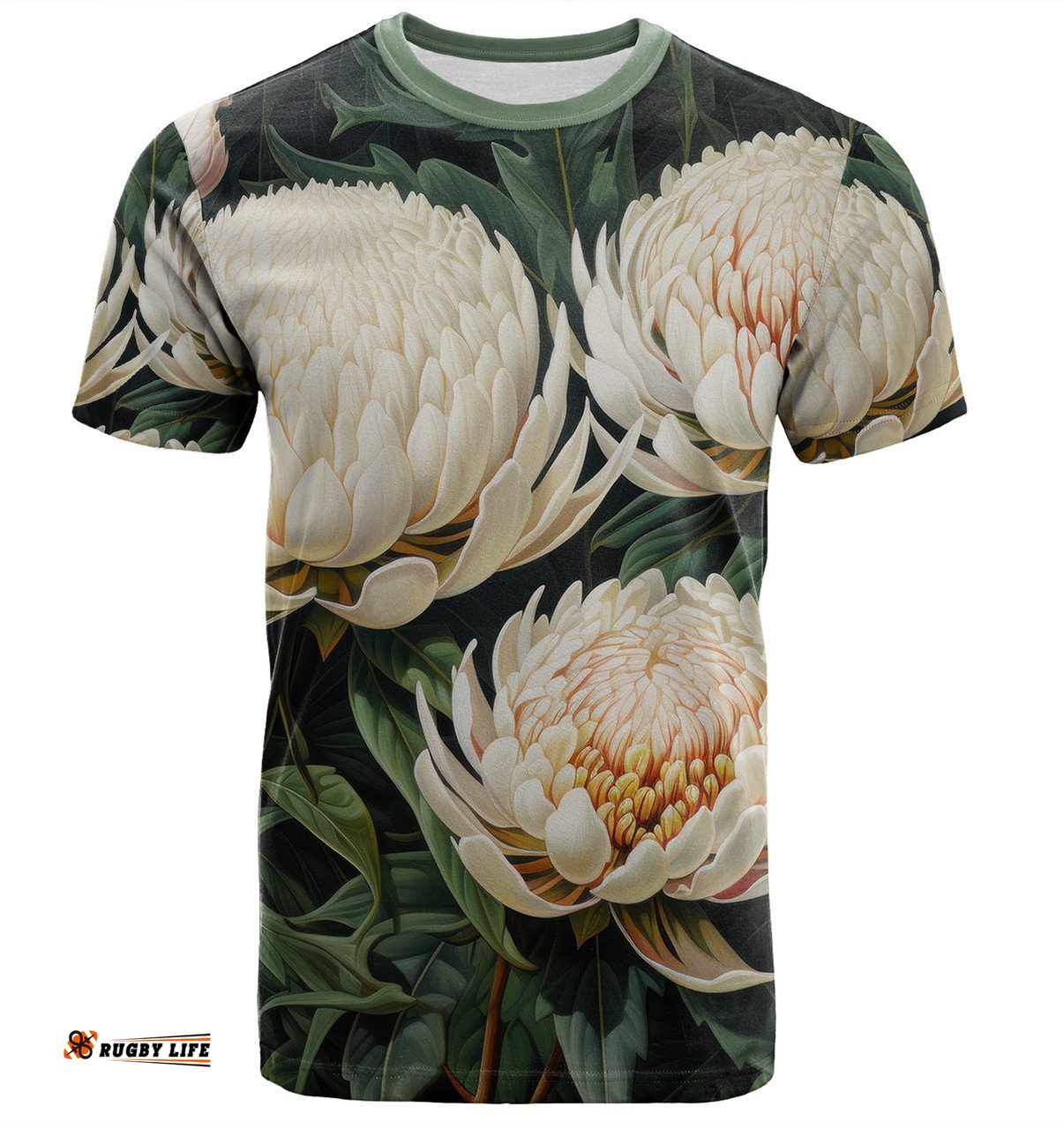 Amazing Aussie Australia Waratah T-shirt - White Waratah Flowers Fine Art Ver2 T-shirt