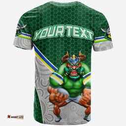 custom personalised raiders rugby t shirt mix aboriginal simple