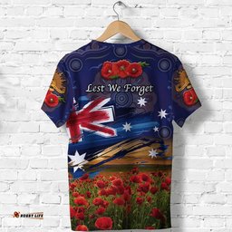 australia aboriginal anzac t shirt poppy vibes navy