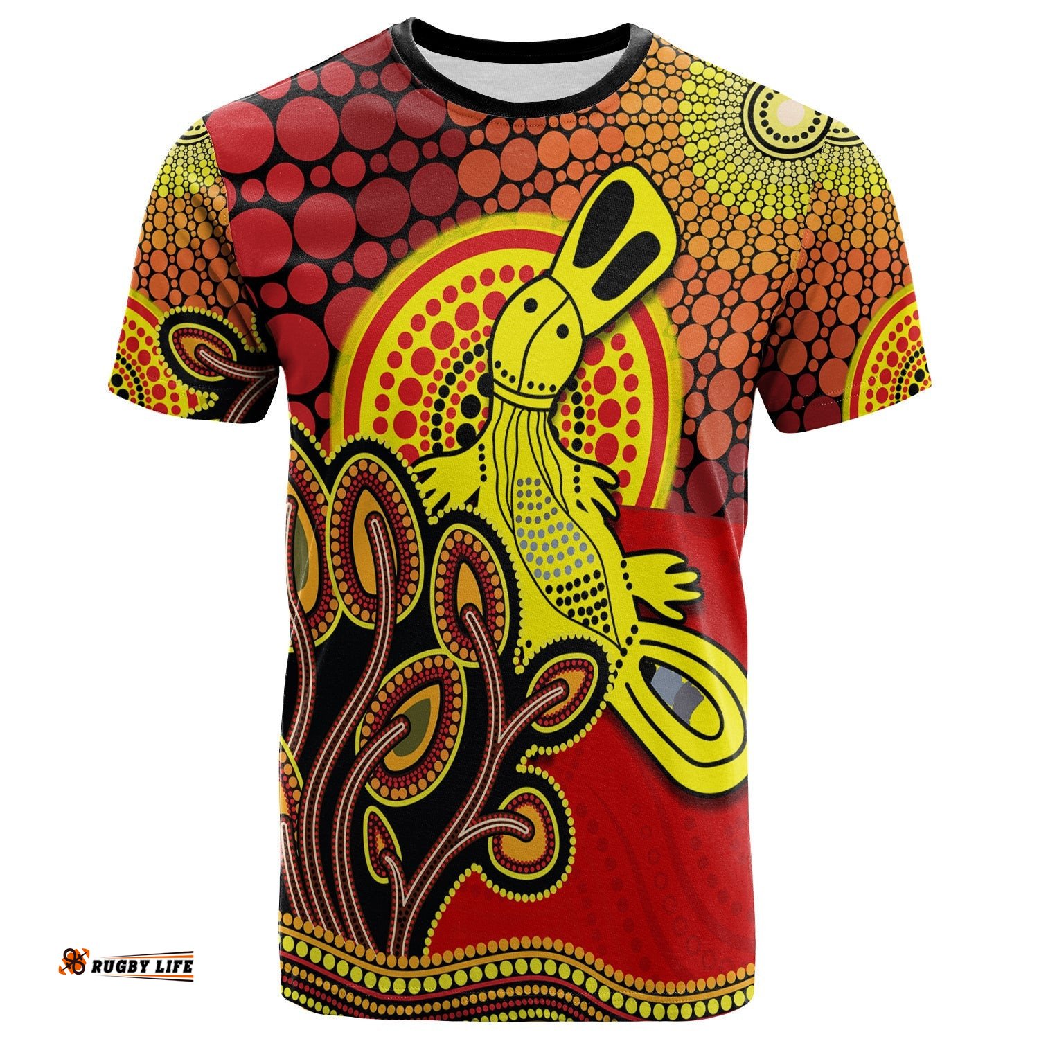 aboriginal platypus t shirt tree on the hill sunshine