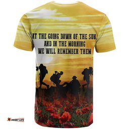 anzac t shirt australian and new zealand army corps