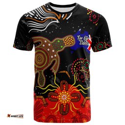 Amazing Aussie Australia Naidoc Week T-shirt - Custom Naidoc with Australia Flag and Aboriginal Inspired Dot Pattern T-shirt