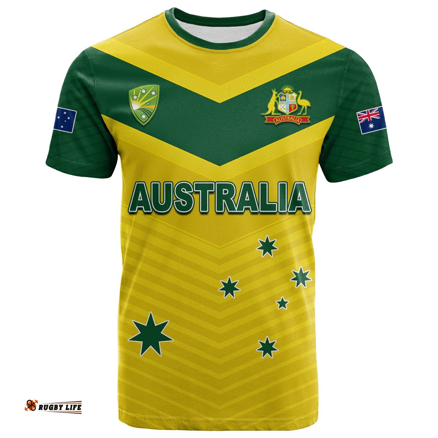 australia cricket t shirt go aussie champions