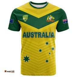australia cricket t shirt go aussie champions