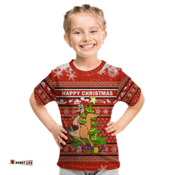 custom personalised australia christmas kangaroo aboriginal pattern t shirt