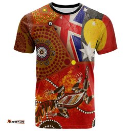 aboriginal t shirt aboriginal dot patterns flags crocodile