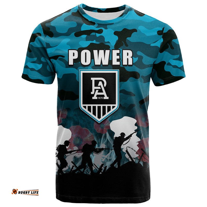 custom personalised afl anzac day t shirt power army style