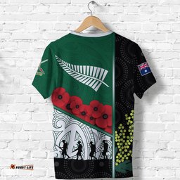 anzac day lest we forget t shirt australia indigenous and new zealand maori