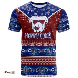 aboriginal winter bulldogs merry xmas t shirt