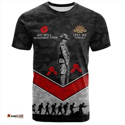 Amazing Aussie Australia T-Shirt Camouflage Lest We Forget