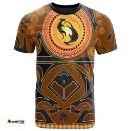aboriginal t shirt lizard kangaroo dots pattern
