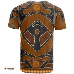 aboriginal t shirt lizard kangaroo dots pattern