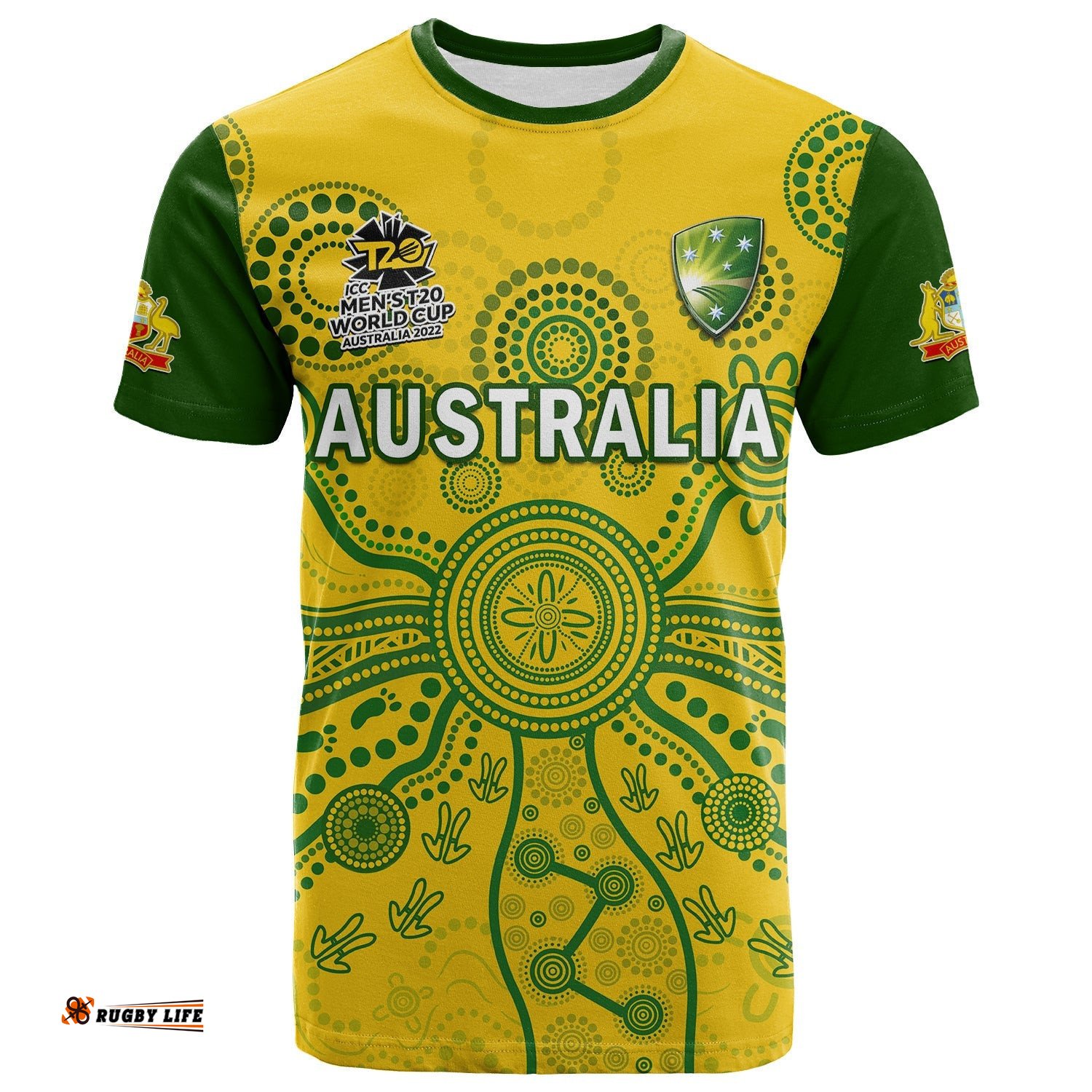 australia cricket t shirt aussie 2022 mens t20 world cup