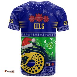 eels rugby christmas t shirt custom eels ugly christmas and aboriginal patterns t shirt