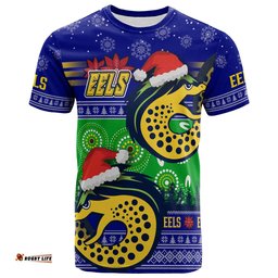 eels rugby christmas t shirt custom eels ugly christmas and aboriginal patterns t shirt