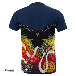 adelaide crows t shirt indigenous blue color