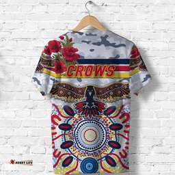 adelaide crows anzac t shirt indigenous vibes white