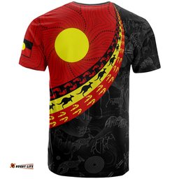 aboriginal t shirts indigenous flag circle dot painting