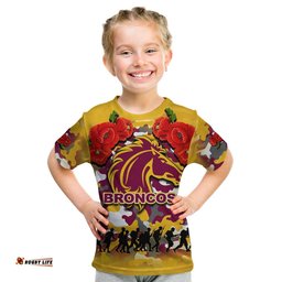 anzac day t shirt broncos army style no2