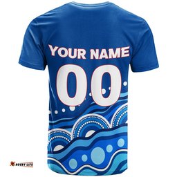 custom personalised newcastle jets t shirt indigenous dot painting art