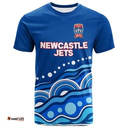 custom personalised newcastle jets t shirt indigenous dot painting art