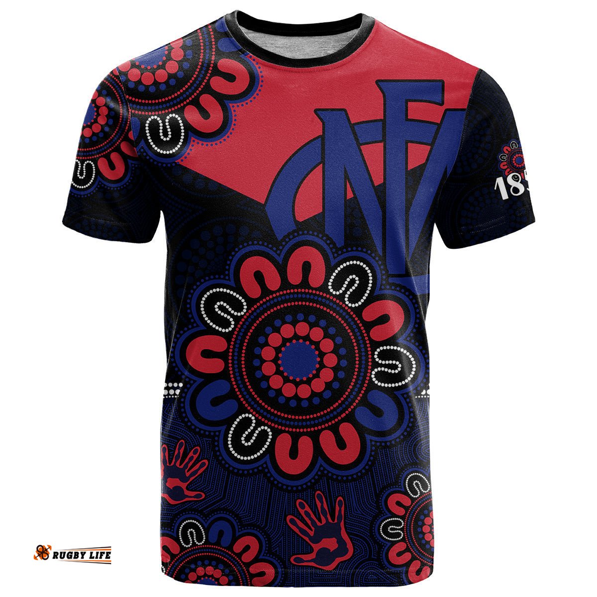 afl melbourne demons 1858 aboriginal t shirt
