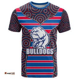 afl bulldogs t shirt mix dot aboriginal