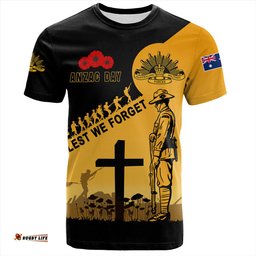 Amazing Aussie Australia T-Shirt Custom Anzac Day Soldiers Lest We Forget Poppy