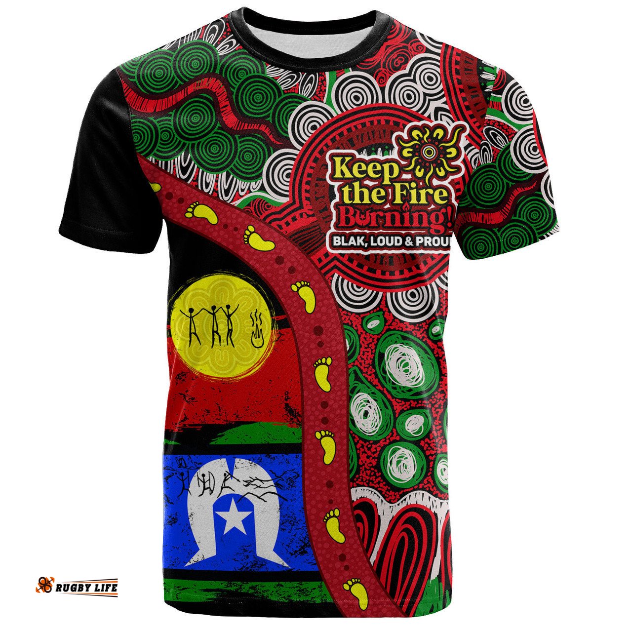 Amazing Aussie Australia T-Shirt Naidoc Week Indigenous Culture Inspired Dot Art Painting With Hunting