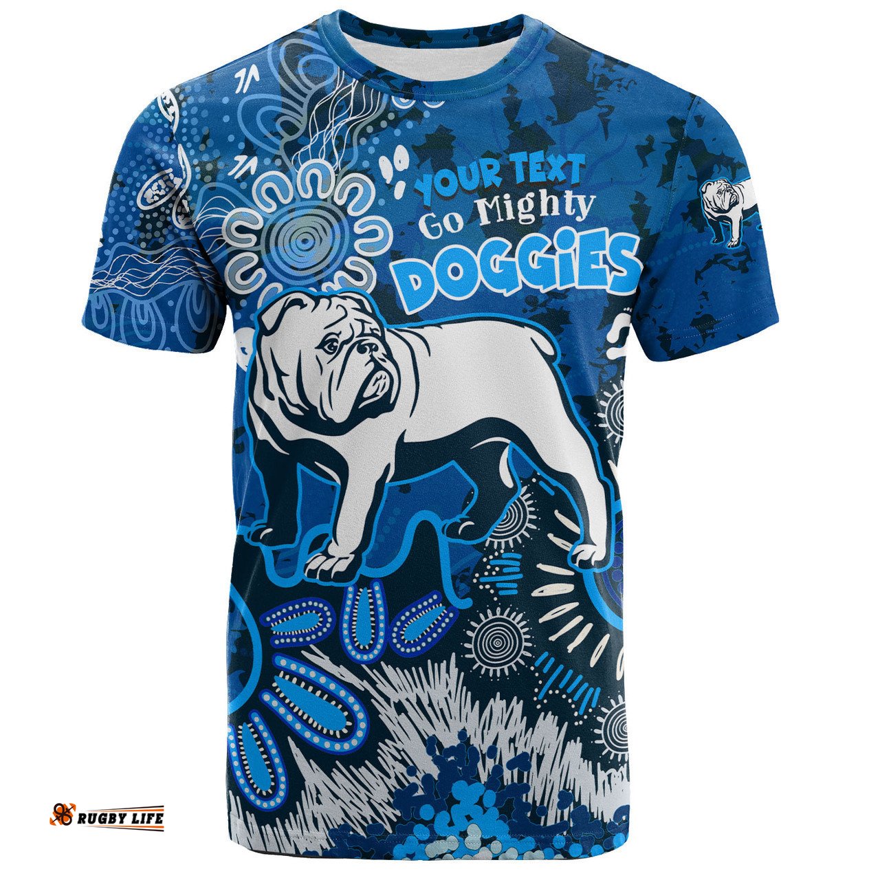 Amazing Aussie Canterbury-Bankstown Bulldogs Custom T-Shirt - Go Mighty Doggies T-Shirt