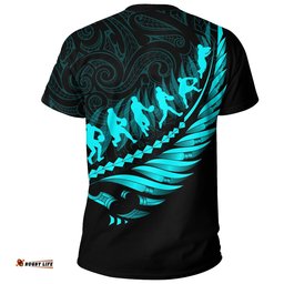 aotearoa new zealand t shirt maori fern rugby