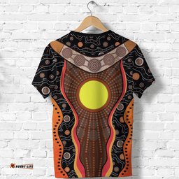 aboriginal t shirt sun dot painting boomerang patterns