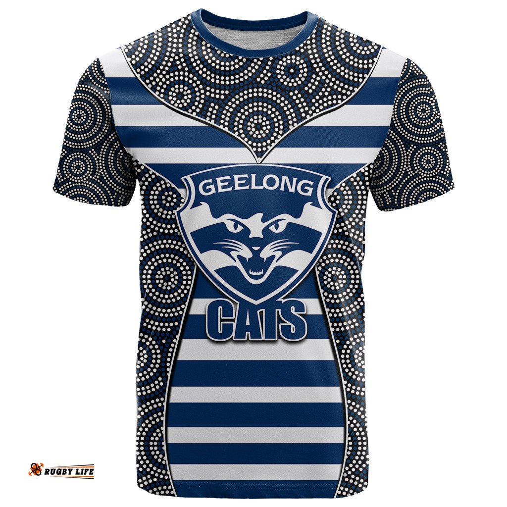 afl cats t shirt mix dot aboriginal
