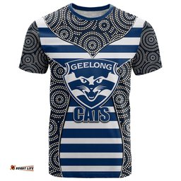 afl cats t shirt mix dot aboriginal