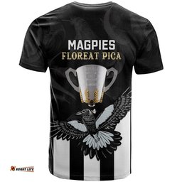afl collingwood t shirt magpies premiers 2023 with trophy proud