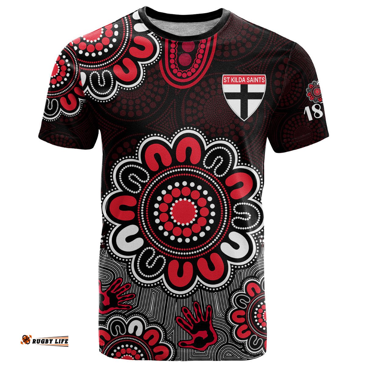 afl st kilda saints 1873 aboriginal t shirt
