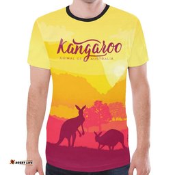 t shirt kangaroo t shirt morning uluru unisex
