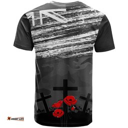 anzac day t shirt camo style lest we forget