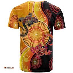 aboriginal personalised t shirts couple aboriginal lizards