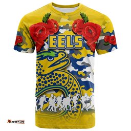 anzac day t shirt eels army style no1